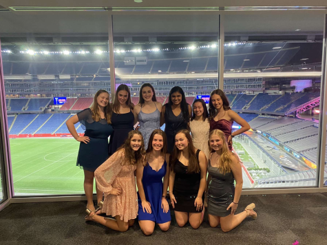 Pictured :Back row (left to right) Maeve Cronin, Katie Lancaster, Kate DeVincent, Ananya Aggarwal, Alex Llamas, Juliana Dias
Front row (left to right) Molly Sullivan, Oceana Duffy, Katelyn Messier, Christine Kelly