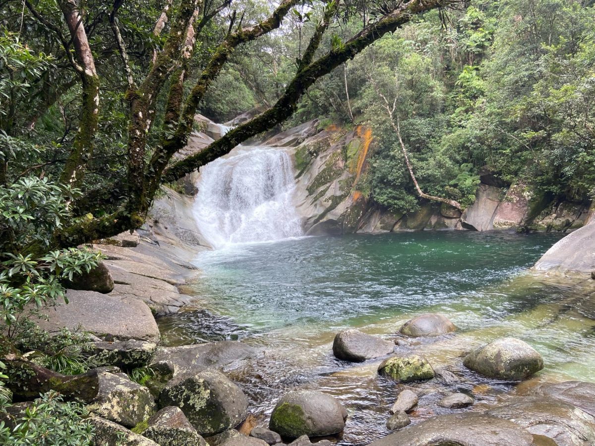 Josephine Falls in Wooroonooran National Park outside the city of Cairns. 